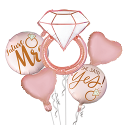 A set of balloons for a bachelorette party, Rose Gold, 5 pcs.