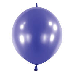 Balloons latex, Decorator Metallic E-Link Navy Flag Blue, 15cm, 100 pcs