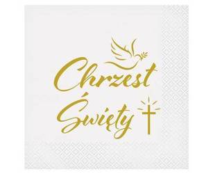 Baptism napkins, dove, 33x33 cm, 20 pcs.