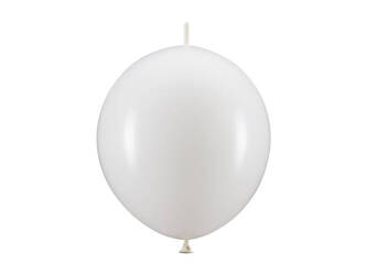 E-Link Latex Balloons white with connector, 33cm, 20 pcs