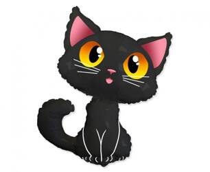 Foil Balloon Black cat, 90cm