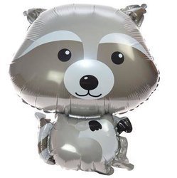 Foil Balloon Raccoon 45x59cm