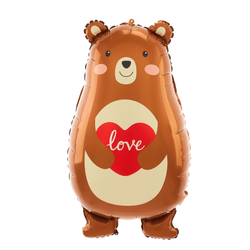 Foil balloon Bear with Love Heart 48x79cm