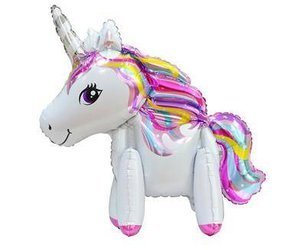 Foil balloon Folding unicorn 3D, 65cm