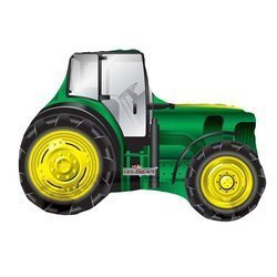 Foil balloon Green tractor, 72 cm