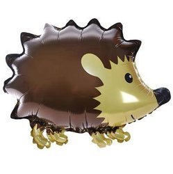 Foil balloon. Hedgehog brown, forest animals 44 cm