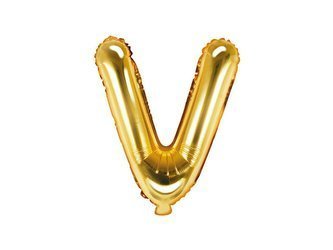Foil balloon Letter V 35cm, Gold