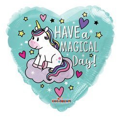 Foil balloon Unicorn, Have A Magical Birthday, 46 cm