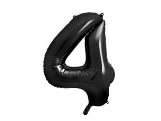 Foil balloon digit 4 black, 86cm black