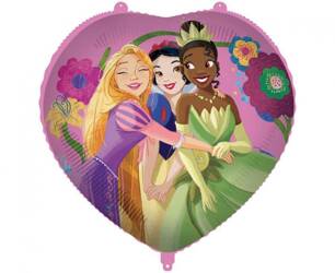 Foil balloon heart Princess Live Your Story Disney with a weight, 46 cm