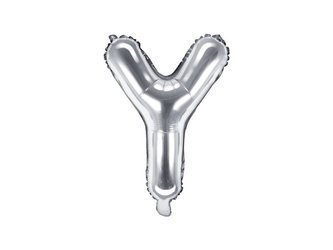 Foil balloon letter Y 35cm, silver