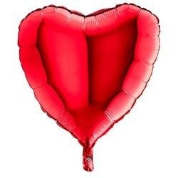 Foil balloon - red heart 46 cm, Grabo