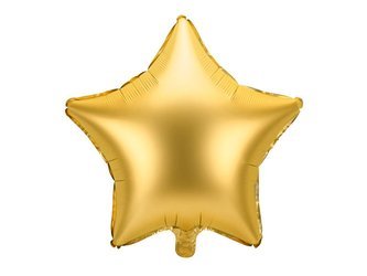 Foil balloon star, gold 48cm golden / yellow