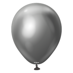 Latex Balloons Mirror Space Grey, 13cm, 100 pcs.