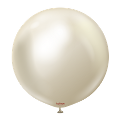 Latex Balloons Mirror White Gold, 45cm, 1 pcs.