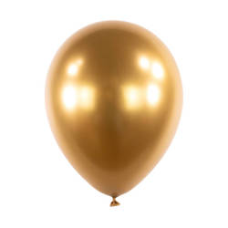 Latex balloons Decorator Satin Luxe Chrome gold 28cm, 50 pcs