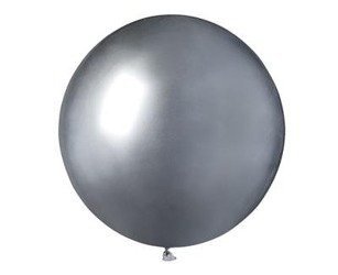 Latex balloons, Silver chrome, 47.5 cm, 1 pcs.