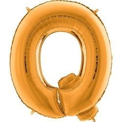 Letter 40 'Q / Ó foil balloon gold