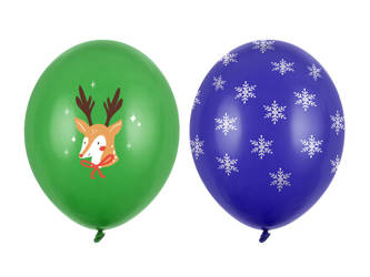 Merry Christmas latex balloons 30cm, 50 pcs