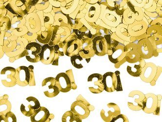 Metalized confetti Gold, number 30, 15g