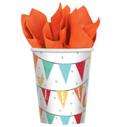 Paper cups, Happy Birthday Animal farm, 250 ml, 8 pcs.