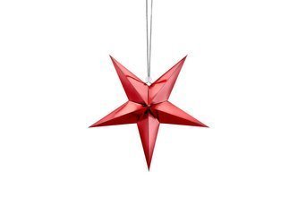 Paper star, 30cm, red red