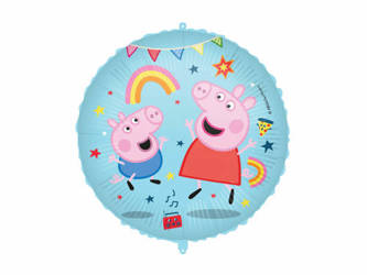 Peppa George Foil Balloon with a weight, 46 cm