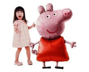 Peppa Pig walking balloon, 91 x 121 cm