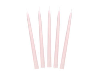 Pink taper candles, 24 cm, 10 pcs.