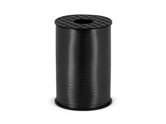 Plastic ribbon, black, 5mm / 225m
