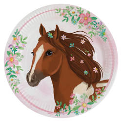 Plates Beautiful Horses Paper 23cm, 8 pcs