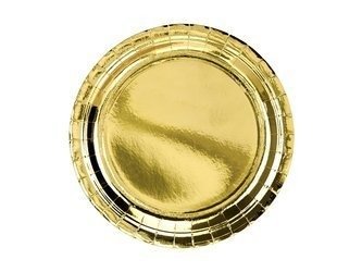 Plates round, gold, 23cm (1, Op. / 6 pcs.)