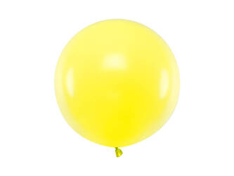 Round balloon, Pastel Lemon Zest 60 cm, 1 pcs