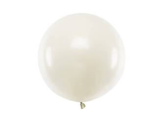 Round balloon, Pastel Light Cream, 60 cm, 1 pcs