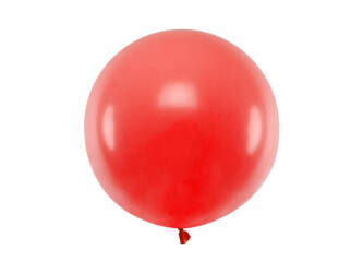 Round balloon, Poppy Red, 60 cm, 1 pcs