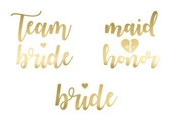 Tattoos Washing Bachelorette Party, Team Bride, Golden 13 items
