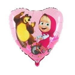 The foil balloon Masha and bear - 46 cm Grabo Heart