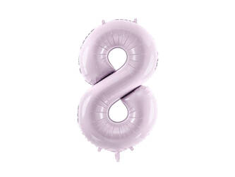 The number 8 Foil balloon, 72cm, lilac