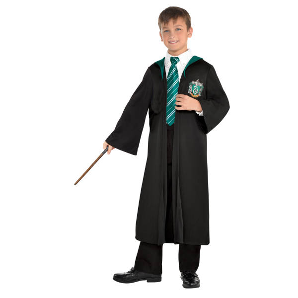 Disguise Kids' Deluxe Harry Potter Slytherin Robe Costume - Size 4-6