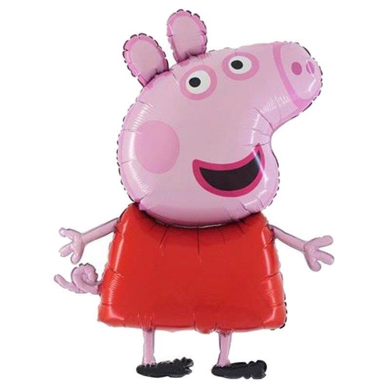5pcs PEPPA PIG George Foil Balloons Birthday Party Decoration Air Helium  Fill
