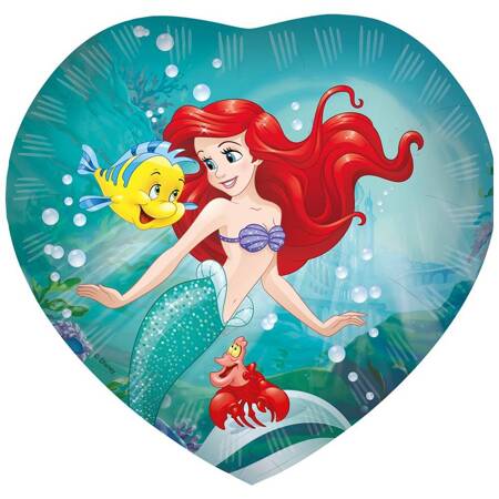  Foil balloon heart Ariel with a weight, 46 cm