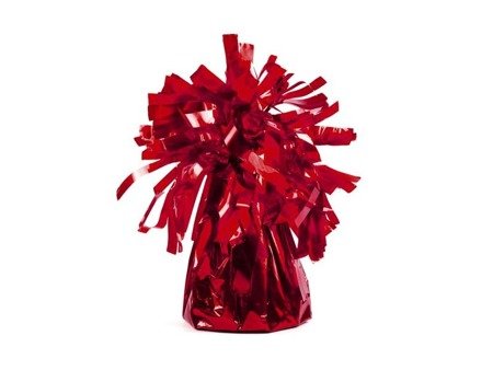 Balloon weight, foil, red