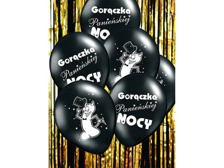 Balloons of the fever of the night, black, 30cm, 6 pcs