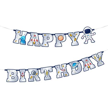 Banner Happy Birthday Cosmos 220x16cm