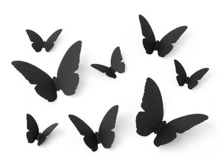 Black butterflies, 6-12 cm, 30 pcs