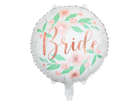 Bride to be foil balloon with flowers 45 cm