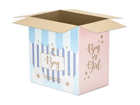 Carton for balloon mail - Boy or Girl, 60x40x60cm