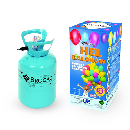Cylinder with 0.15 m3 Helium and a reducer for 20 Balloons