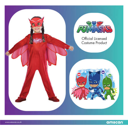 Dress, Costume Disguise Pidżamersi PJ Masks Owlette 5-6 years