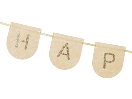 Felt Happy Birthday Banner, Pink, 3m